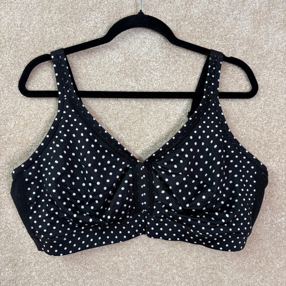 CACIQUE Bra Women's 44DDD Black WIreless Wire Free Full Coverage Support